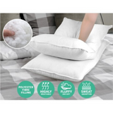 Giselle Bedding King Size Family Hotel 4 Pack Bed Pillow Medium Firm Pillows