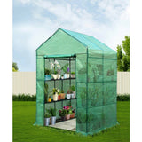 Green House W/ Shelves Greenhouse Walk In Hot Shade House Seedlings Shed Storage