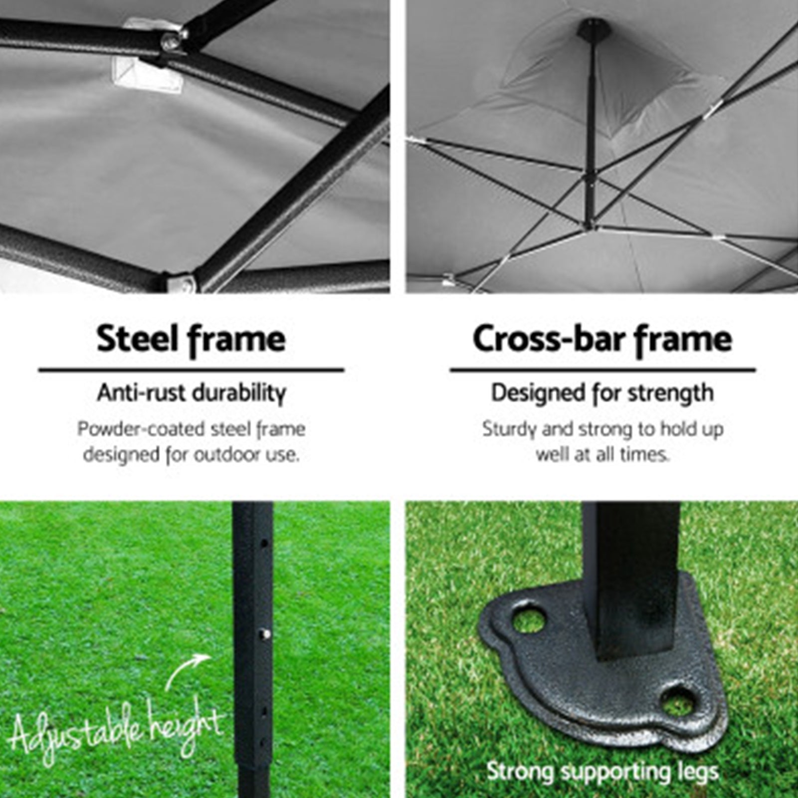 Heavy Duty Pop up Marquee 3 x 6 Gazebo Outdoor Tent Portable Waterproof Shade AU