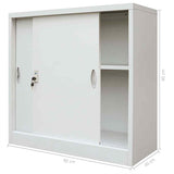 Metal Storage Cabinet Locker Office Garage Filing Stationery Cupboard Furniture