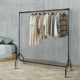 1.8m Mobile Clothes Rack on Wheels Coat Rail Hanger Stand Garment Display Metal