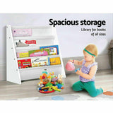 Kids Magazine Bookshelf Toy Book Display Storage Shelf Rack White Artiss 4 Tier