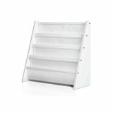 Kids Magazine Bookshelf Toy Book Display Storage Shelf Rack White Artiss 4 Tier