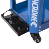 Kincrome 2 Drawer Workshop Creeper Stool Garage Mechanic Rolling - Electric Blue