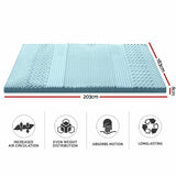 Mattress Topper Bamboo Cover Memory Foam Cool Get Matress Support Bedding 8cm Be