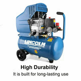 Lincoln Direct Drive 24L 2HP Industrial L224 Trade Home Inflator Air Compressor