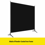 1-Panel Room Divider Privacy Screen Dividers Stand Home Partition Black