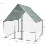 Outdoor Chicken Cage Galvanized Steel Chook Duck Enclosure Run Shelter Hen House