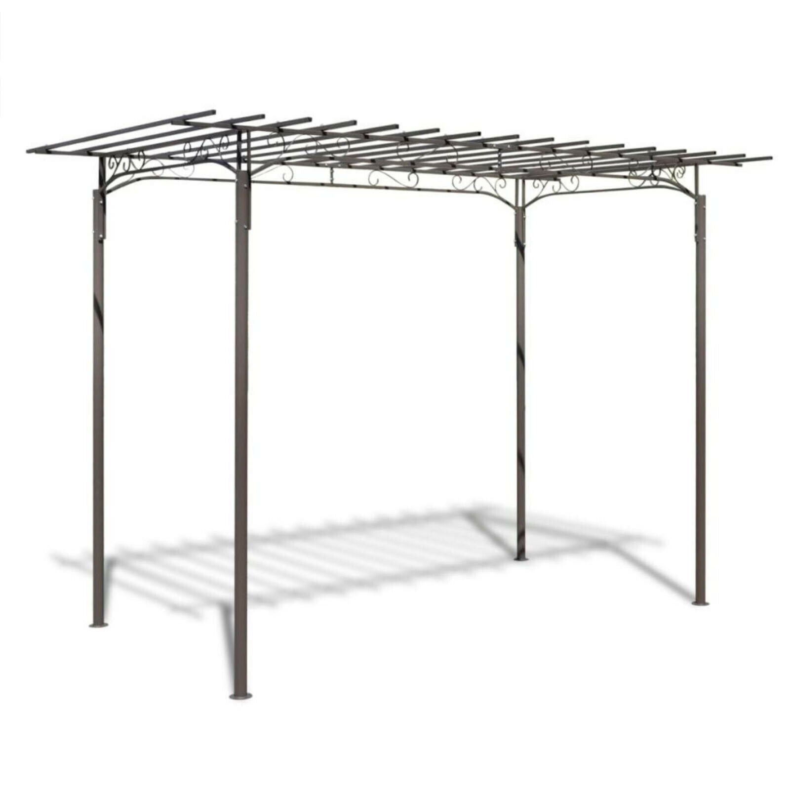 Outdoor Metal Rose Arch Garden Arbor Steel Decor Feature Pergola Climbing Frame
