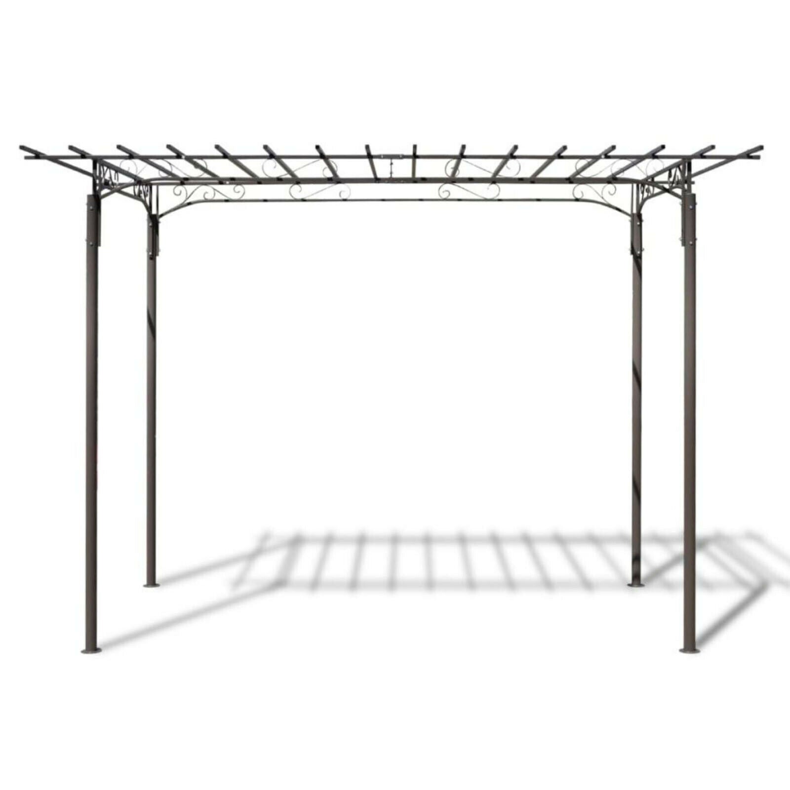 Outdoor Metal Rose Arch Garden Arbor Steel Decor Feature Pergola Climbing Frame