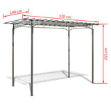 Outdoor Metal Rose Arch Garden Arbor Steel Decor Feature Pergola Climbing Frame