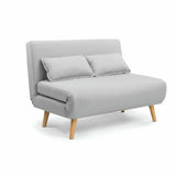 Ovela Jepson 2 Seater Sofa Bed Light Grey Multi Function Design Folding Bed NEW