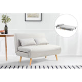 Ovela Jepson 2 Seater Sofa Bed Light Grey Multi Function Design Folding Bed NEW