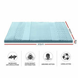 Mattress Topper Bamboo Cover Memory Foam Cool Get Matress Support Bedding 8cm Be