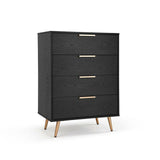 Shangri-La Chest of 4 Drawers - Vienna Collection (BlackGold)