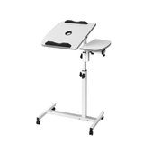 Artiss Laptop Table Desk Adjustable Stand With Fan - White