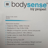 Bodysense Propert Digital Bathroom Scale 200kg Glass Weighing Machine Wide