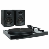 mbeat Pro-M Bluetooth Stereo Turntable Record Player Music Vinyl System Black