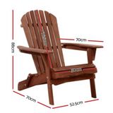 Gardeon Outdoor Furniture Beach Chair Wooden Adirondack Patio Lounge Garden