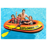 Intex Explorer 300 Kids Inflatable Boat 3 Person Pool Float Raft W/ Oars & Pump