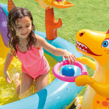 Intex Dinoland Play Center Inflatable Slide Sprayer Kids Swimming Pool Water Toy