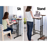 Adjustable Height Computer Table Laptop Standing Desk Mobile Office Work Tilt.