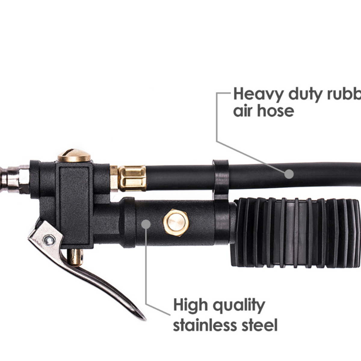 Tyre Pressure Gauge 0-60PSI Air Compressor 4WD Car Tire Inflator Deflator Tool.