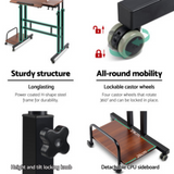 Adjustable Height Computer Table Laptop Standing Desk Mobile Office Work Tilt.