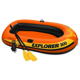 Intex Explorer 300 Kids Inflatable Boat 3 Person Pool Float Raft W/ Oars & Pump