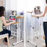 Adjustable Height Computer Table Laptop Standing Desk Mobile Office Work Tilt.