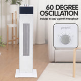 Pronti Electric Tower Heater PTC Ceramic 2000W White