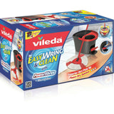 Vileda Easy Wring & Clean Spin Mop Turbo Handle Microfibre Strings Foot Pedal AU