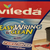 Vileda Easy Wring & Clean Spin Mop Turbo Handle Microfibre Strings Foot Pedal AU