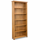 Wooden Bookcase Book Shelf Furniture Storage 6 Tier Timber Oak Display Unit.