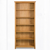 Wooden Bookcase Book Shelf Furniture Storage 6 Tier Timber Oak Display Unit.