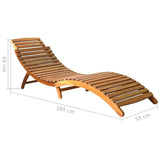 Wooden Outdoor Sun Lounger Pool Lounge Bed Chair Seat Deck Patio Folding