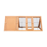 i.Pet Rabbit Hutch Run Metal Wooden Cage House Chicken Coop Guinea Pig Large