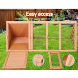 i.Pet Rabbit Hutch Run Metal Wooden Cage House Chicken Coop Guinea Pig Large