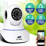 UL-tech Wireless IP Camera CCTV Security System WIFI 1080P HD Plug and Play New