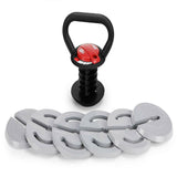 18kg / 40lbs Adjustable Kettlebell Rubber Padded Base Easy Weight Locking System