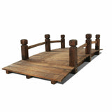 Wooden Garden Bridge Rustic Outdoor Feature 160Kg Weight Limit Classic Landscape